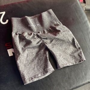 NVGTN black speckled scrunch shorts